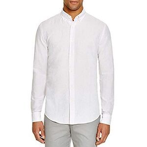Linen-Cotton Regular Fit Button-Down Shirt
